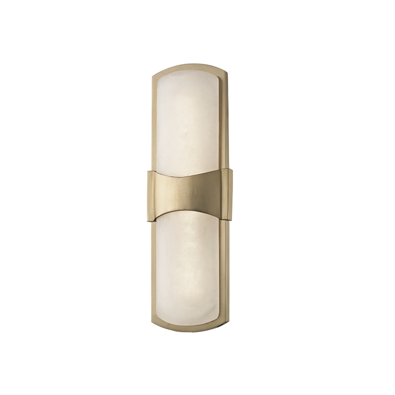Hudson Valley Lighting Valencia Aged Brass 5.25W x 5.25L x 15H Wall Sconce