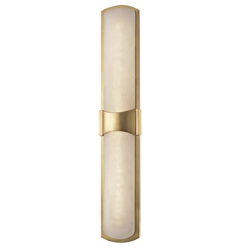 Hudson Valley Lighting Valencia Aged Brass 4.75W x 4.75L x 26H Wall Sconce