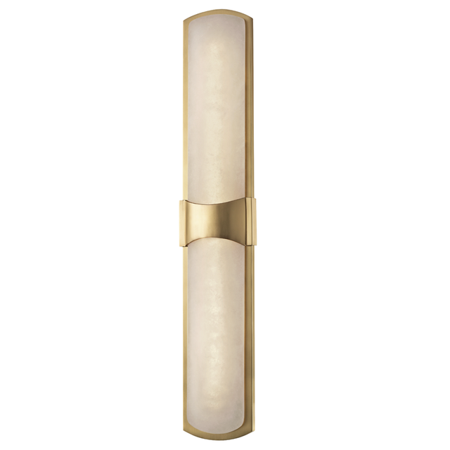 Hudson Valley Lighting Valencia Aged Brass 4.75W x 4.75L x 26H Wall Sconce