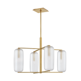 Hudson Valley Lighting Pebble Aged Brass 33.5W x 33.5L x 22H Chandelier