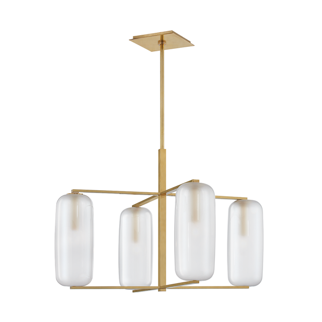 Hudson Valley Lighting Pebble Aged Brass 33.5W x 33.5L x 22H Chandelier