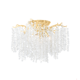 Corbett Lighting Genoa Gold Leaf 24W x 24L x 16.75H Semi-Flush Mount