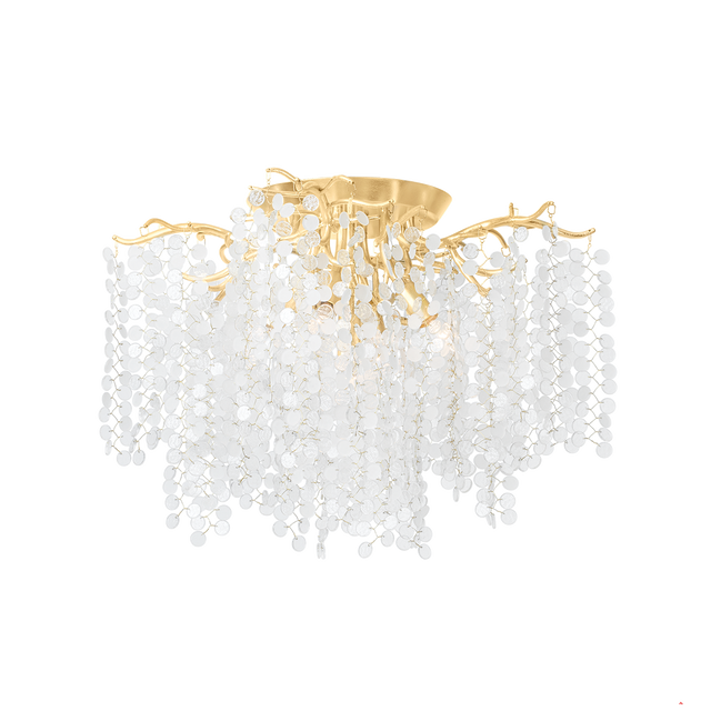 Corbett Lighting Genoa Gold Leaf 24W x 24L x 16.75H Semi-Flush Mount