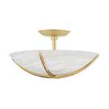 Hudson Valley Lighting Wheatley Aged Brass 16W x 16L x 7.5H Semi-Flush Mount