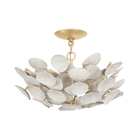 Corbett Lighting Aimi Vintage Gold Leaf 20.25W x 20.25L x 14.25H Semi-Flush Mount
