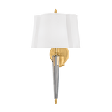 Hudson Valley Lighting Oyster Bay Aged Brass 12W x 12L x 21.5H Wall Sconce