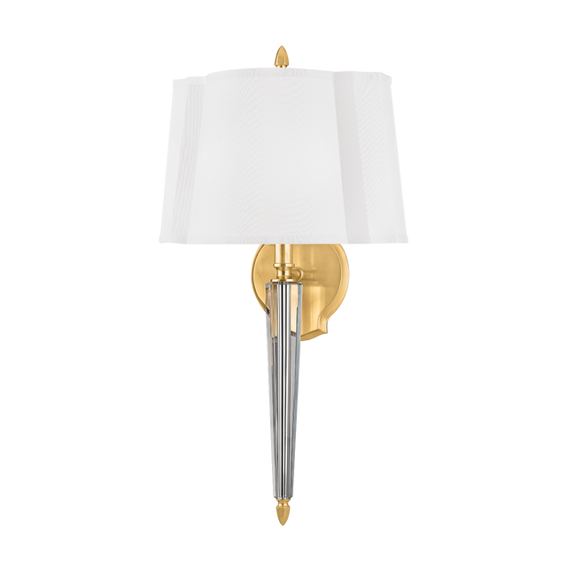 Hudson Valley Lighting Oyster Bay Aged Brass 12W x 12L x 21.5H Wall Sconce