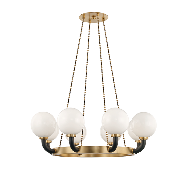 Hudson Valley Lighting Werner Aged Brass/black 46W x 46L x 14.5H Chandelier
