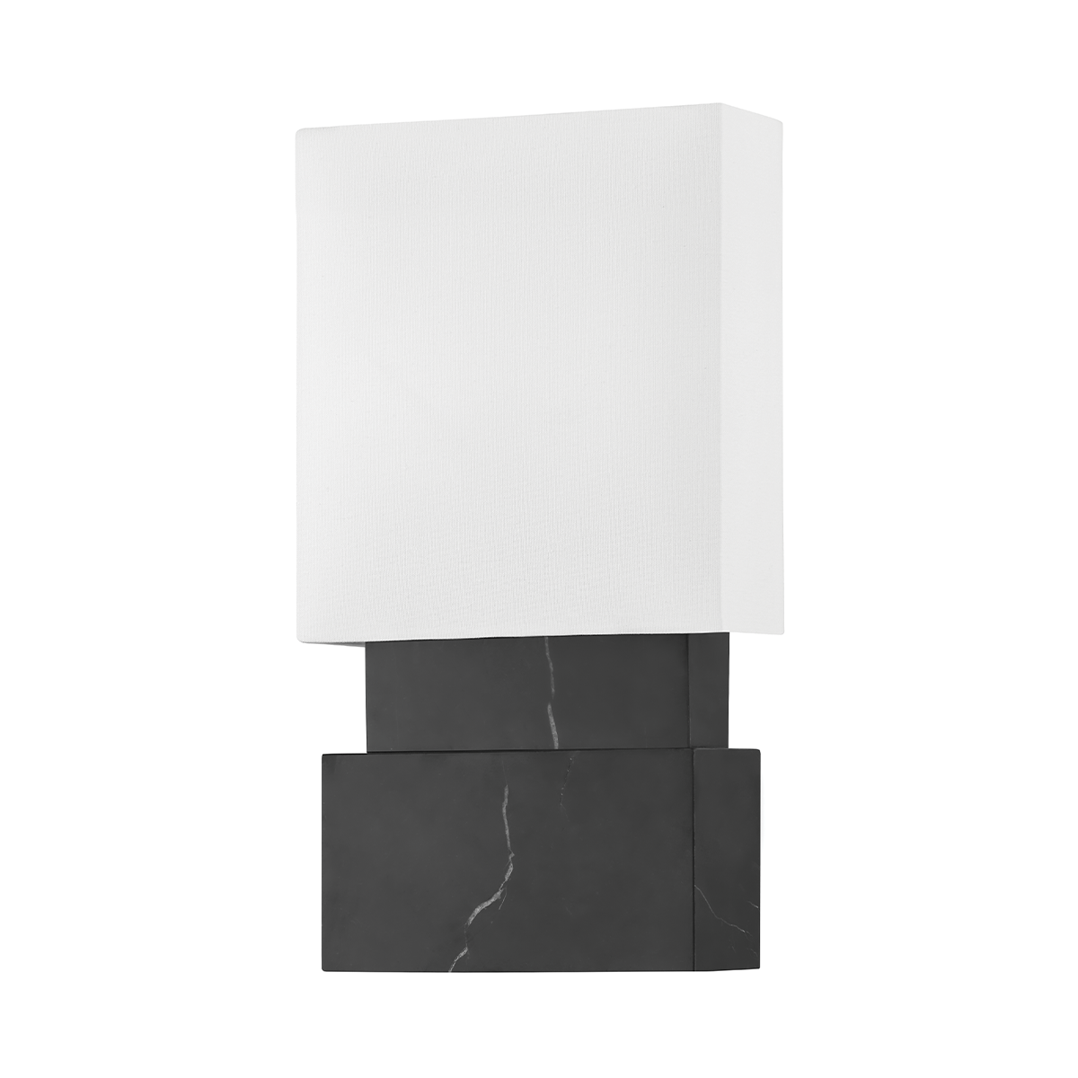 Hudson Valley Lighting Haight Black Marble 8W x 8L x 15H Wall Sconce