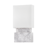 Hudson Valley Lighting Haight White Marble 8W x 8L x 15H Wall Sconce