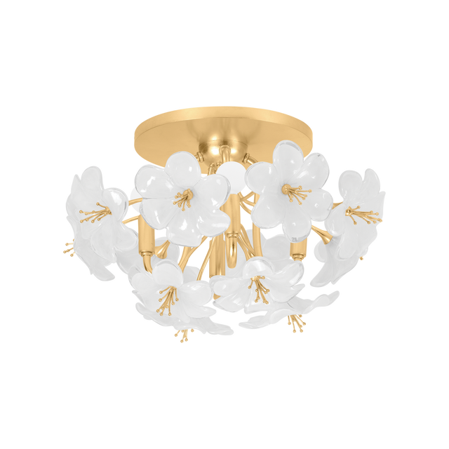 Corbett Lighting HYGEA Gold Leaf 20W x 20L x 12.25H Flush Mount