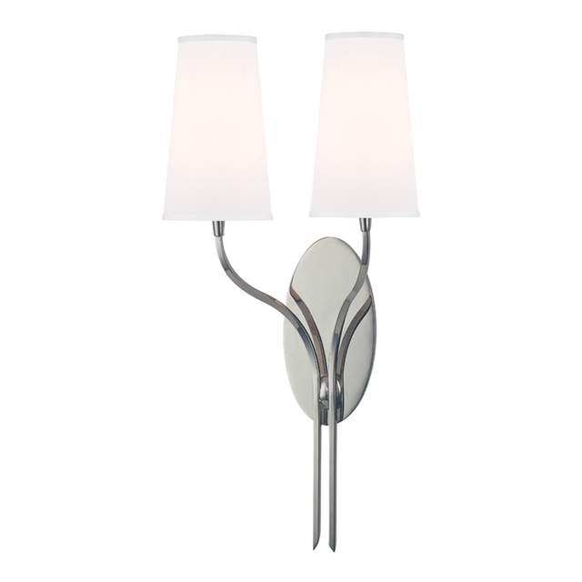 Hudson Valley Lighting Rutland Polished Nickel 12W x 12L x 24.5H Wall Sconce