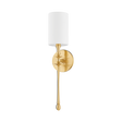 Hudson Valley Lighting GUILFORD Aged Brass 4.75W x 4.75L x 19.75H Wall Sconce