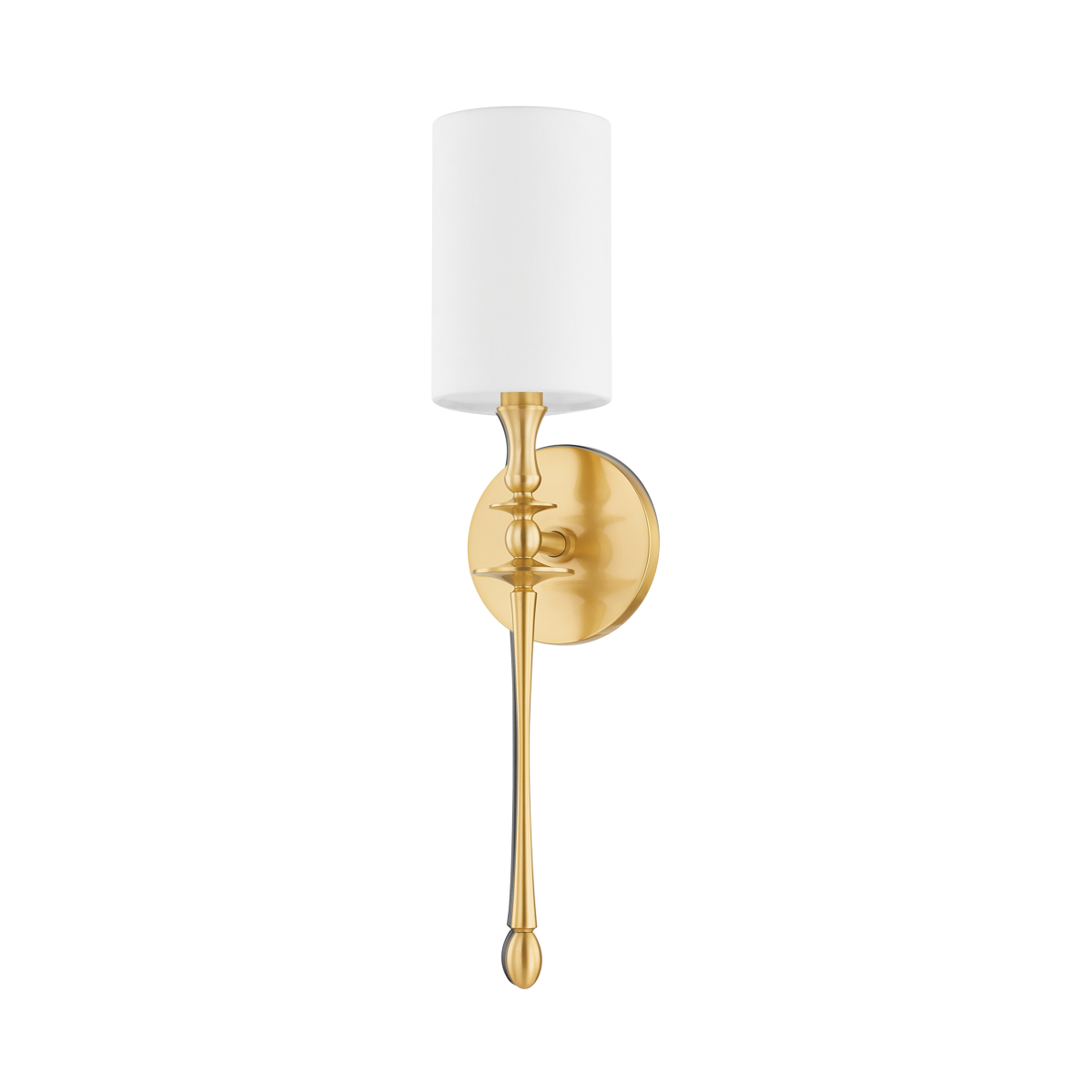 Hudson Valley Lighting GUILFORD Aged Brass 4.75W x 4.75L x 19.75H Wall Sconce