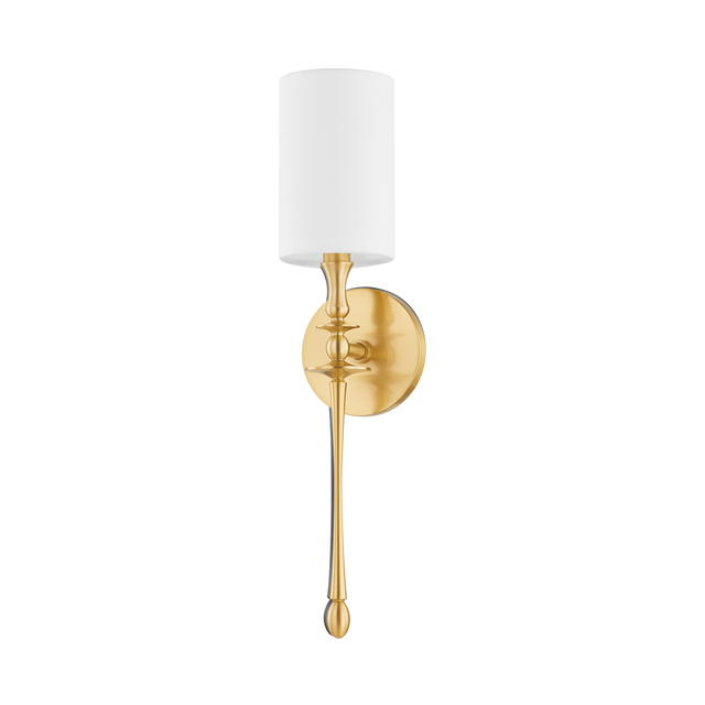 Hudson Valley Lighting GUILFORD Aged Brass 4.75W x 4.75L x 19.75H Wall Sconce