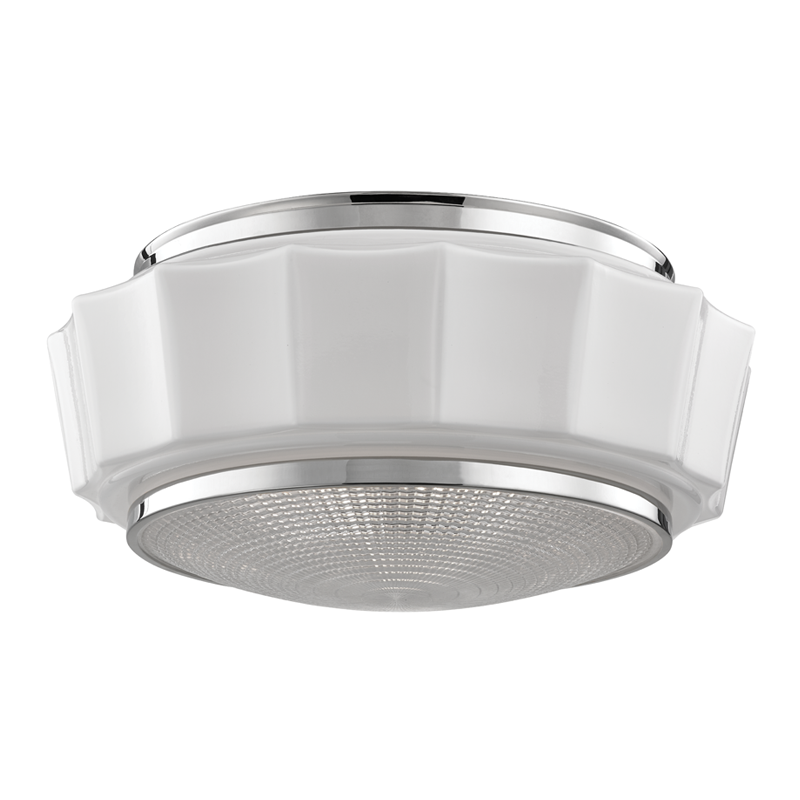 Hudson Valley Lighting Odessa Polished Nickel 15.75W x 15.75L x 7.5H Flush Mount
