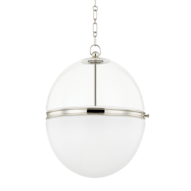 Hudson Valley Lighting Donnell Polished Nickel 17.5W x 17.5L x 21.25H Pendant