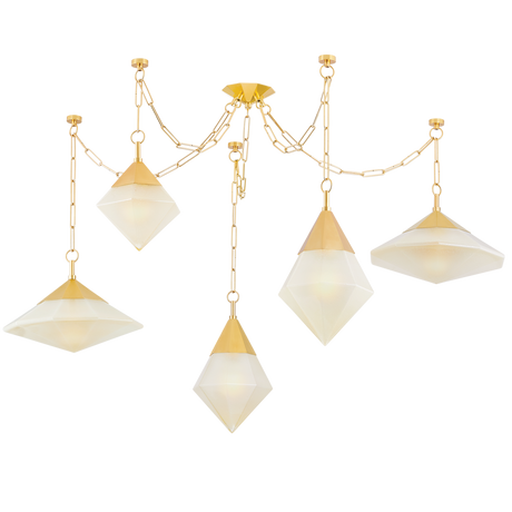 Corbett Lighting ANGELIQUE VINTAGE POLISHED BRASS 58.5W x 58.5L x 38.75H Chandelier