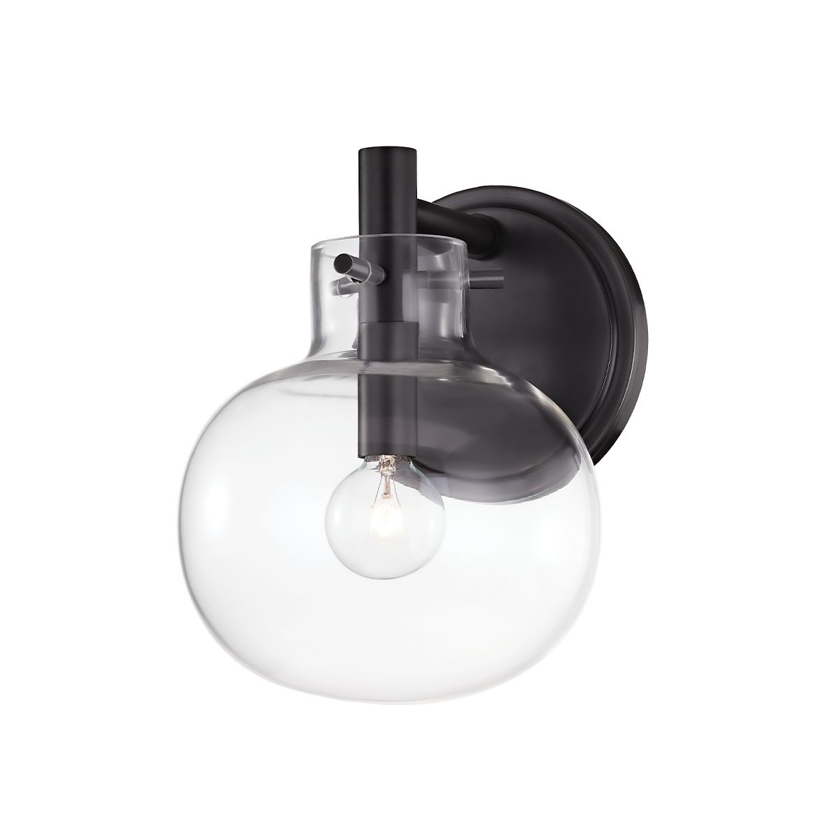 Hudson Valley Lighting Hempstead Black Brass 7W x 7L x 9.25H Wall Sconce