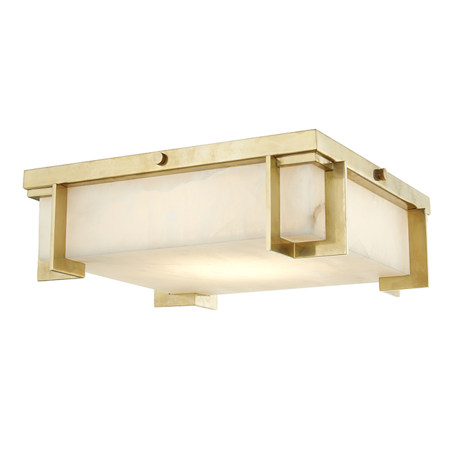 Hudson Valley Lighting Delmar Aged Brass 13.25W x 13.25L x 4.25H Flush Mount