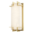 Hudson Valley Lighting Delmar Aged Brass 6.5W x 6.5L x 14.75H Wall Sconce