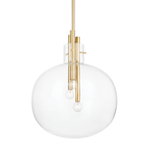 Hudson Valley Lighting Hempstead Aged Brass 18.25W x 18.25L x 22.5H Pendant