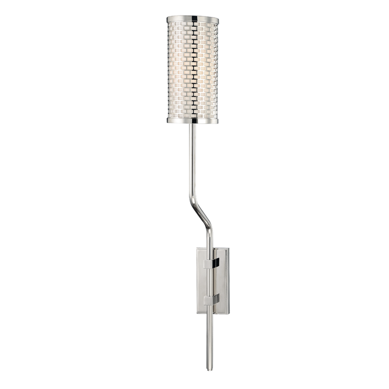 Hudson Valley Lighting Hugo Polished Nickel 3.5W x 3.5L x 25.5H Wall Sconce