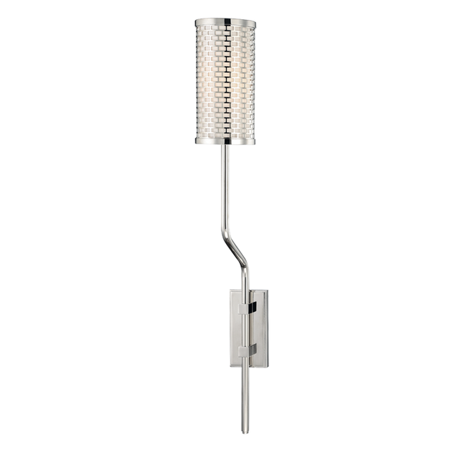 Hudson Valley Lighting Hugo Polished Nickel 3.5W x 3.5L x 25.5H Wall Sconce