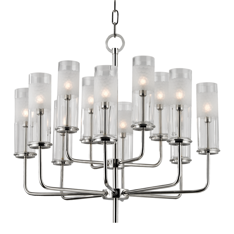 Hudson Valley Lighting Wentworth Polished Nickel 25W x 25L x 24H Chandelier