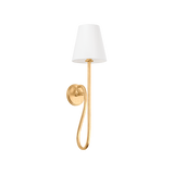 Hudson Valley Lighting ELMHURST VINTAGE GOLD LEAF 7.5W x 7.5L x 27.5H Wall Sconce