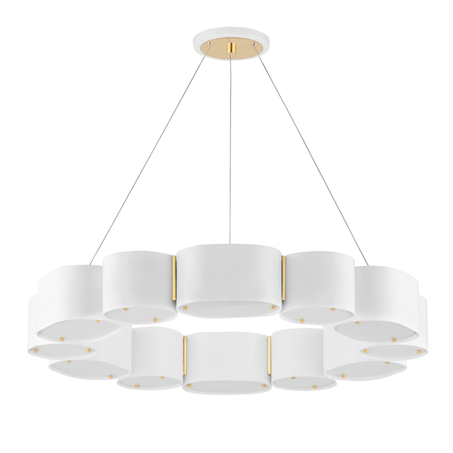 Corbett Lighting Opal SOFT WHITE/VINTAGE BRASS 30W x 30L x 4H Chandelier