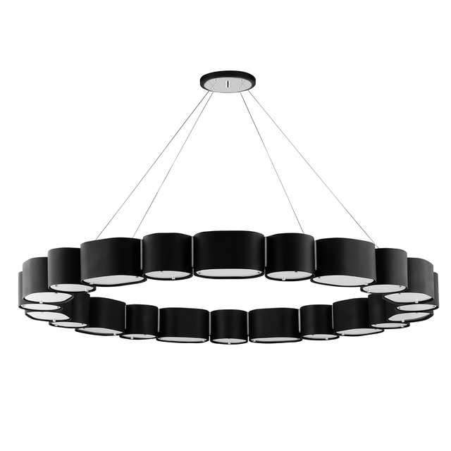 Corbett Lighting Opal SOFT BLACK/STAINLESS STEEL 50W x 50L x 4H Chandelier