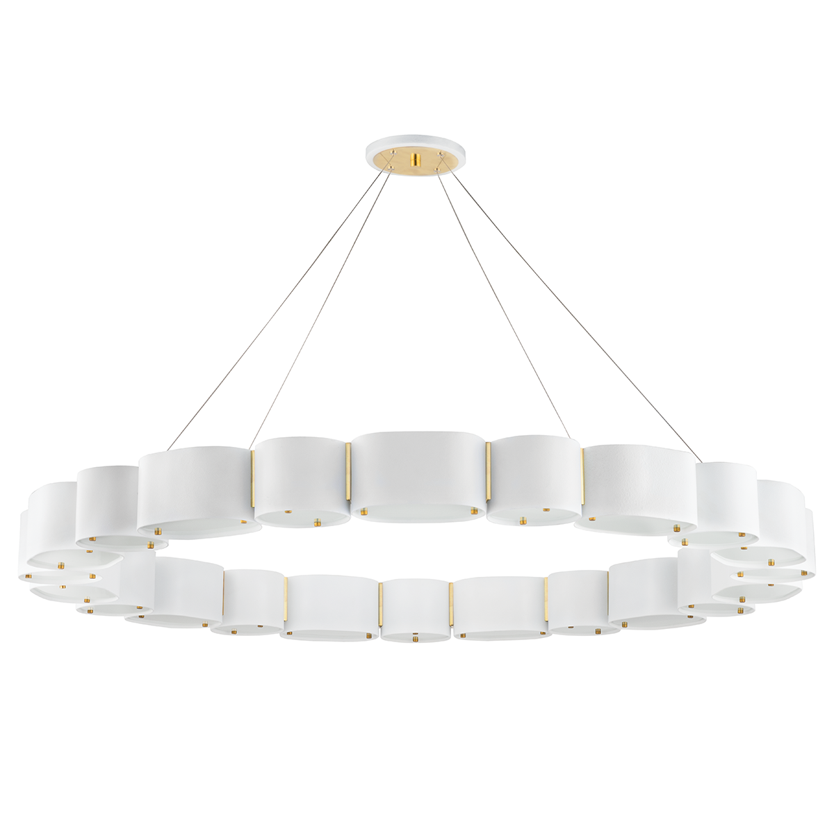 Corbett Lighting Opal SOFT WHITE/VINTAGE BRASS 50W x 50L x 4H Chandelier