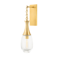 Hudson Valley Lighting Southold Aged Brass 5.5W x 5.5L x 22H Wall Sconce