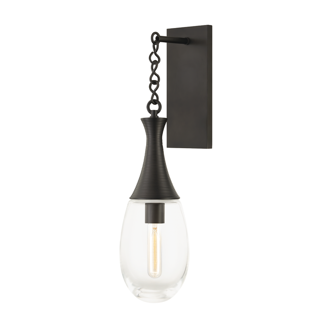 Hudson Valley Lighting Southold Black Brass 5.5W x 5.5L x 22H Wall Sconce