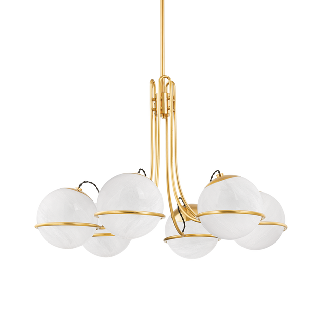 Hudson Valley Lighting HINGHAM Aged Brass 40W x 40L x 25.5H Chandelier