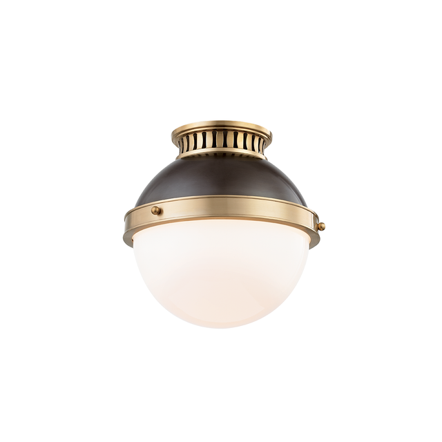 Hudson Valley Lighting Latham Aged/antique Distressed Bronze 9.5W x 9.5L x 9H Flush Mount