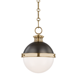 Hudson Valley Lighting Latham Aged/antique Distressed Bronze 9.5W x 9.5L x 12.25H Pendant