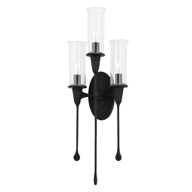 Hudson Valley Lighting Chisel Black Iron 9.75W x 9.75L x 27.5H Wall Sconce