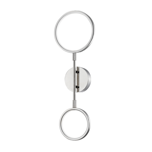 Hudson Valley Lighting Saturn Polished Nickel 8W x 8L x 24H Wall Sconce