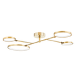Hudson Valley Lighting Saturn Aged Brass 34W x 43L x 4.25H Semi-Flush Mount