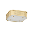 Hudson Valley Lighting MADISON SQUARE AGED BRASS 13.25W x 13.25L x 4.25H Flush Mount