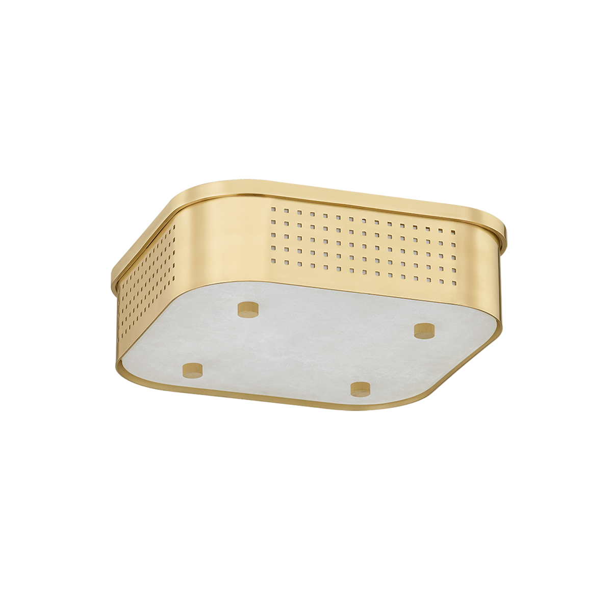 Hudson Valley Lighting MADISON SQUARE AGED BRASS 13.25W x 13.25L x 4.25H Flush Mount