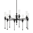 Hudson Valley Lighting Chisel Black Iron 31.75W x 31.75L x 20.25H Chandelier