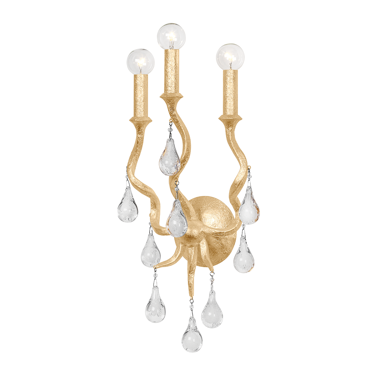 Corbett Lighting Aveline Gold Leaf 11.25W x 11.25L x 24H Wall Sconce