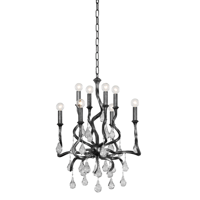 Corbett Lighting Aveline Black Silver Leaf 22W x 22L x 27.25H Chandelier