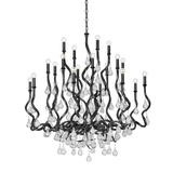 Corbett Lighting Aveline Black Silver Leaf 48W x 48L x 48.75H Chandelier