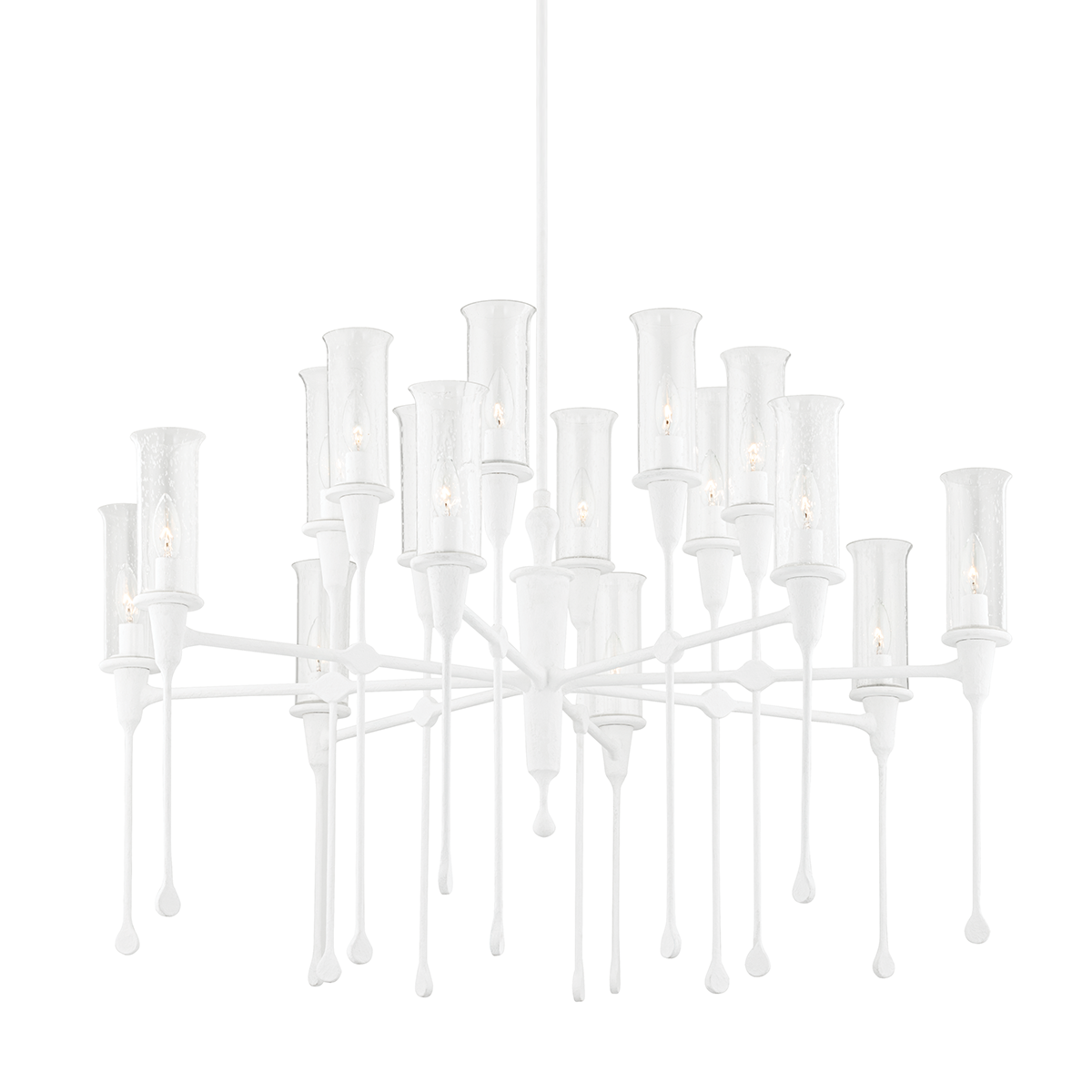 Hudson Valley Lighting Chisel White Plaster 41.25W x 41.25L x 28H Chandelier