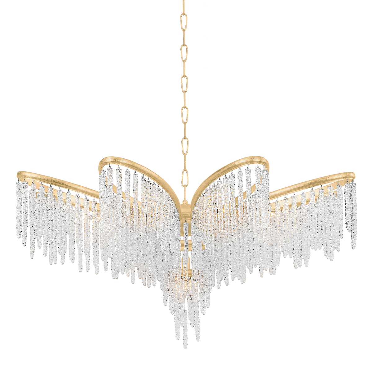 Corbett Lighting Pandora Gold Leaf 48W x 48L x 26.5H Chandelier