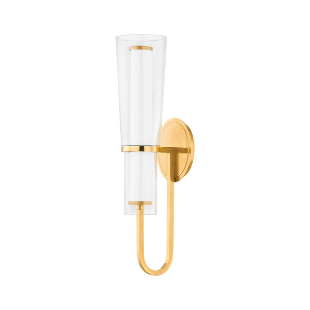 Hudson Valley Lighting VANCOUVER Aged Brass 5.5W x 5.5L x 20H Wall Sconce
